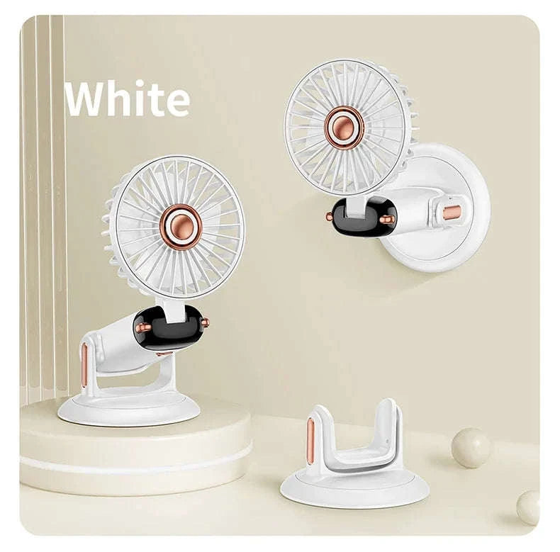 Foldable 5-Speed Handheld Mini Fan with LED Display-DEEP BLUE / United States