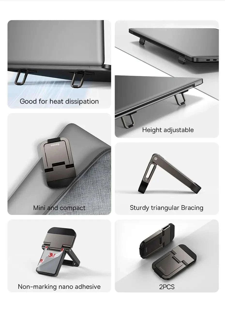 Foldable Adjustable Laptop Stand with Cooling and Portable Design-