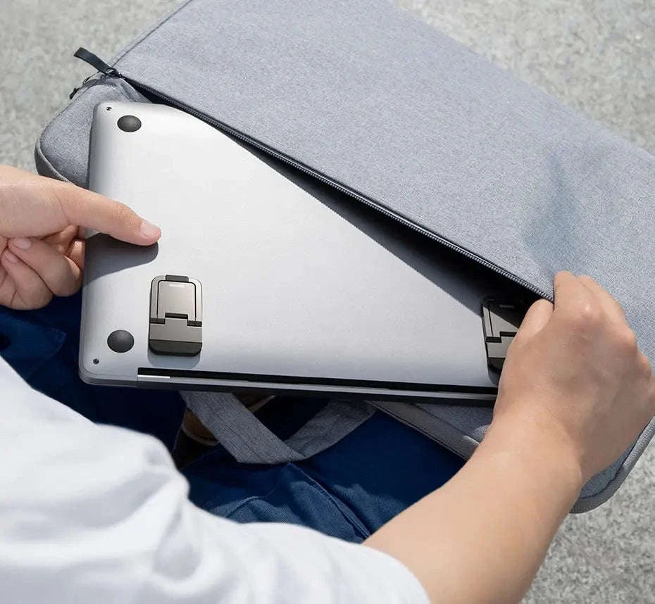Foldable Adjustable Laptop Stand with Cooling and Portable Design-Sliver