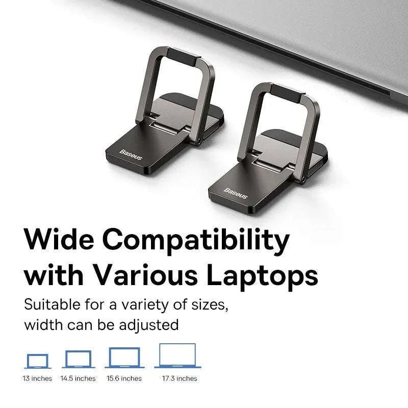 Foldable Adjustable Laptop Stand with Cooling and Portable Design-Sliver
