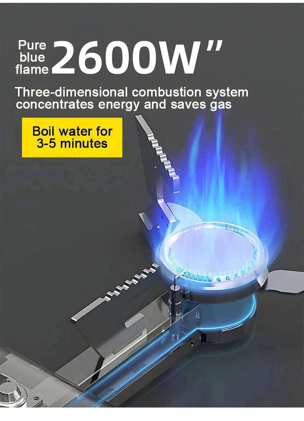 Foldable Butane Gas Stove 2670W for Camping and Travel-Khaki