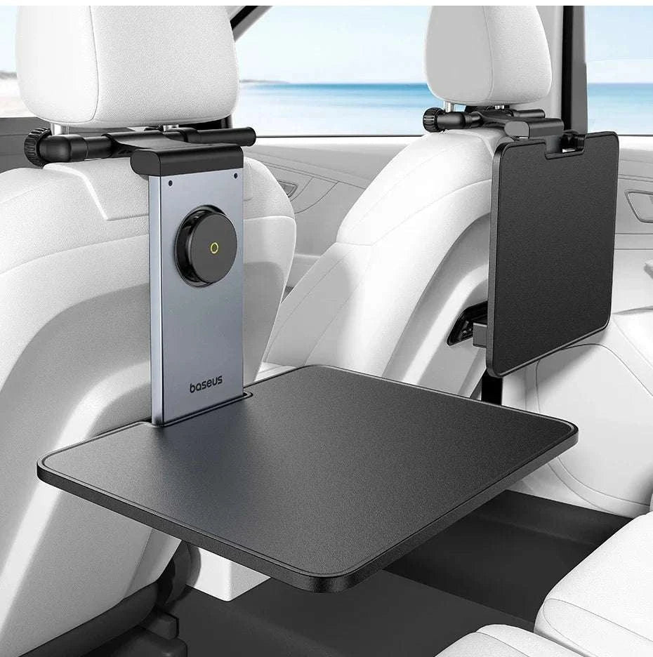 Foldable Car Back Seat Tray Table with Cup & Phone Holder-black