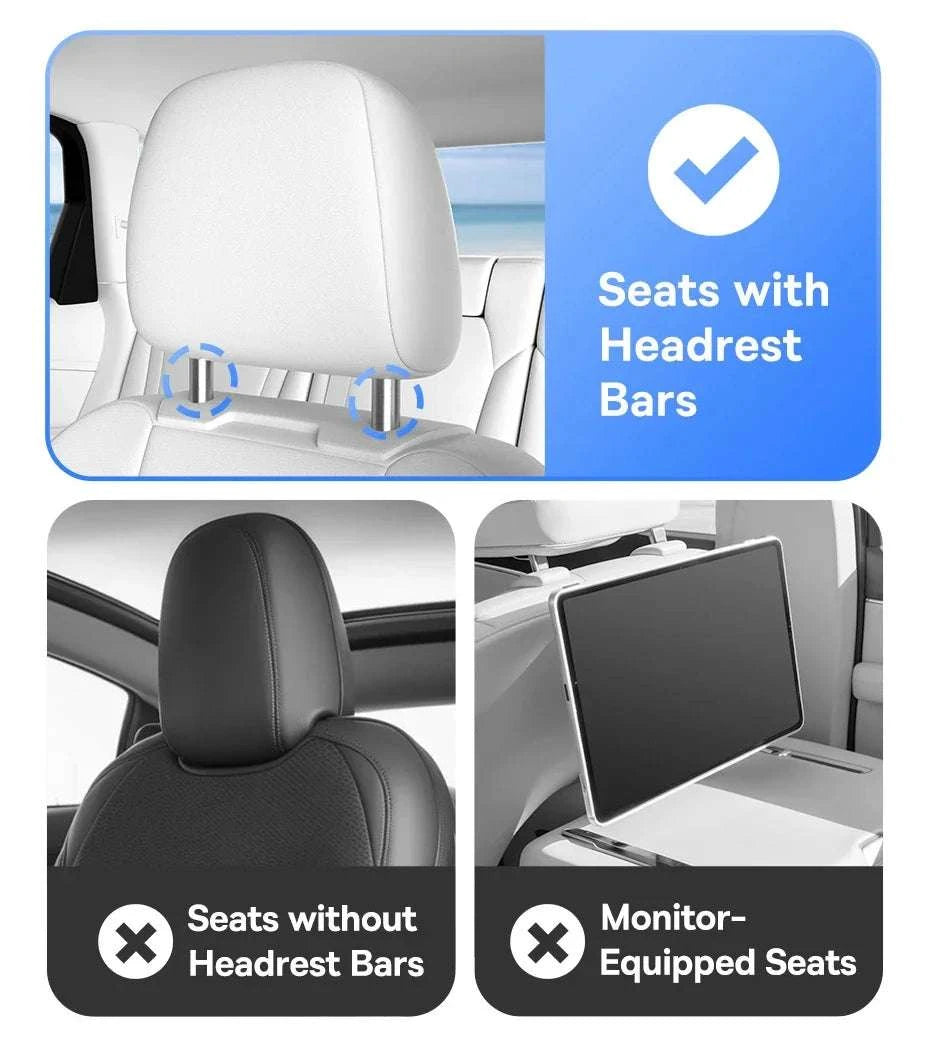 Foldable Car Back Seat Tray Table with Cup & Phone Holder-black