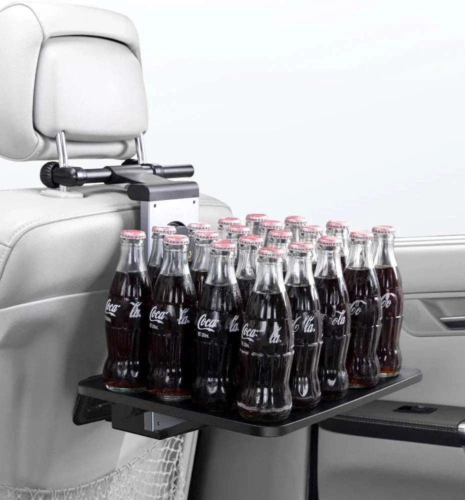 Foldable Car Back Seat Tray Table with Cup & Phone Holder-black
