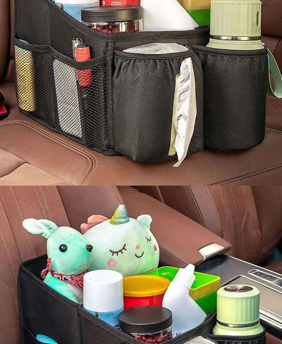 Foldable Car Seat Organizer Multi-Pocket Large Capacity Storage Bag Waterproof Oxford Cloth-1 pc