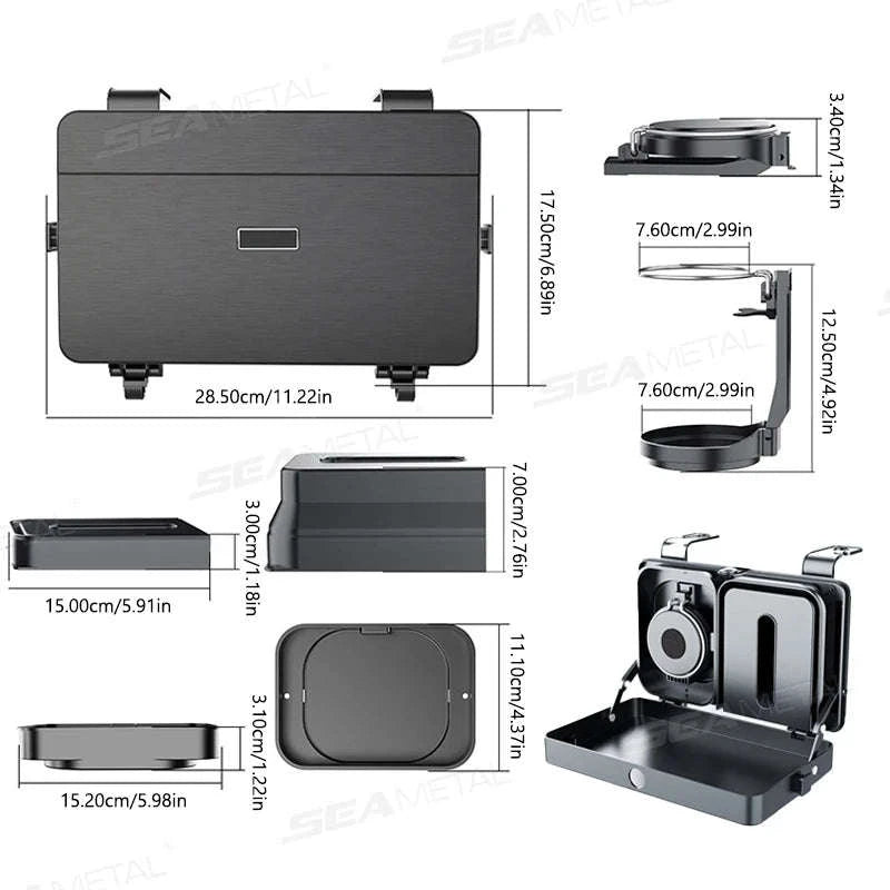 Foldable Car Seat Tray Table with Drink Holder-Default Title