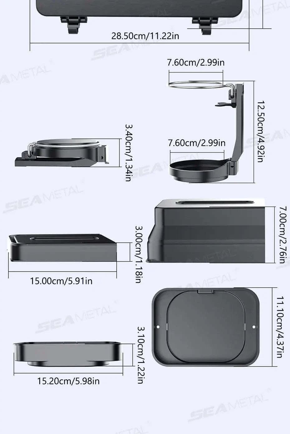Foldable Car Seat Tray Table with Drink Holder-Default Title