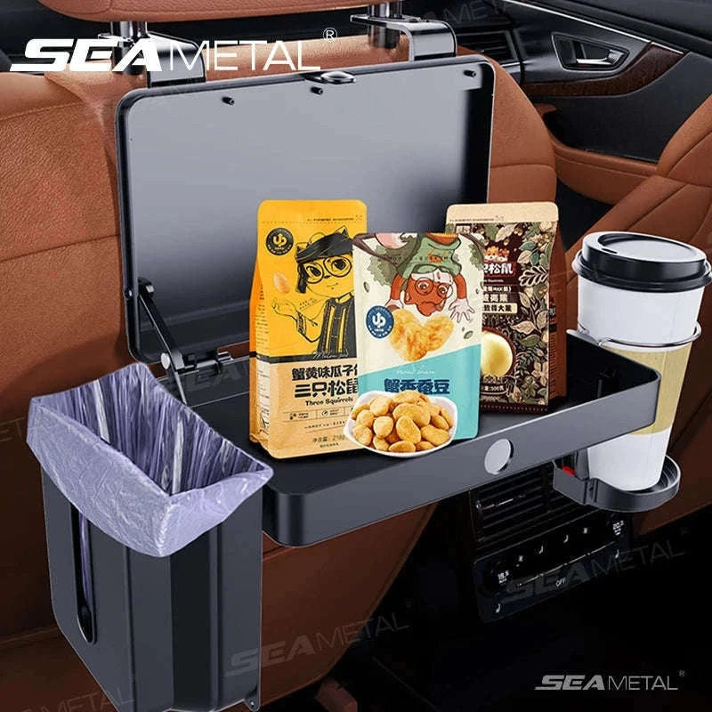 Foldable Car Seat Tray Table with Drink Holder-Default Title