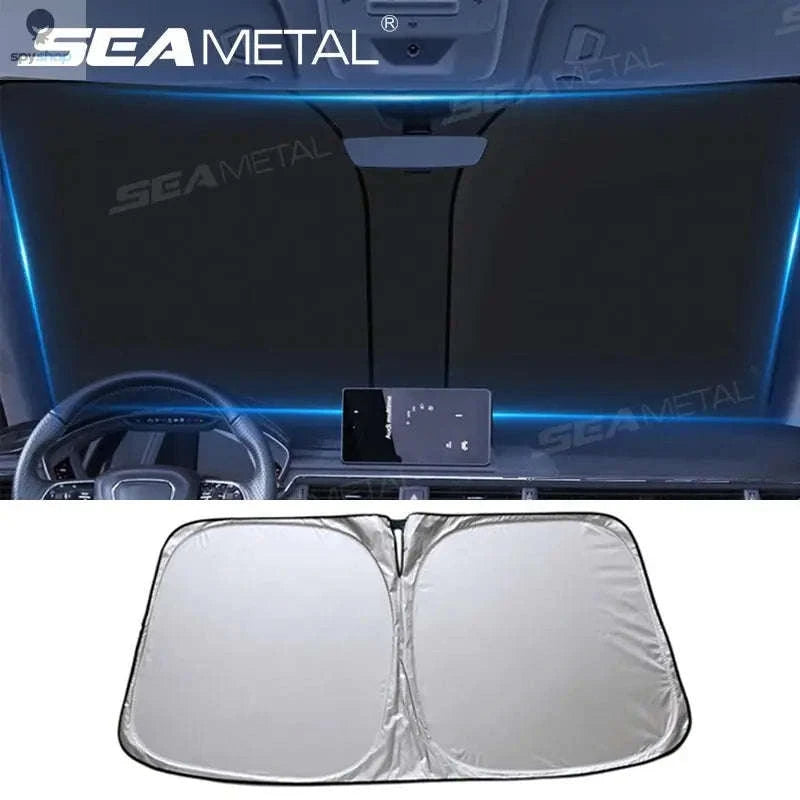 Foldable Car Windshield Sun Shade – Heat-Reducing, UV-Blocking, Easy-Fold Design-Size S