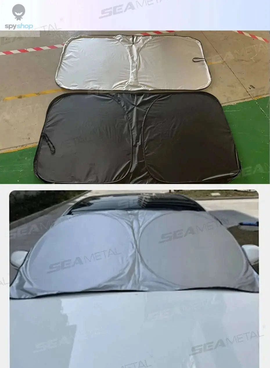 Foldable Car Windshield Sun Shade – Heat-Reducing, UV-Blocking, Easy-Fold Design-Size S