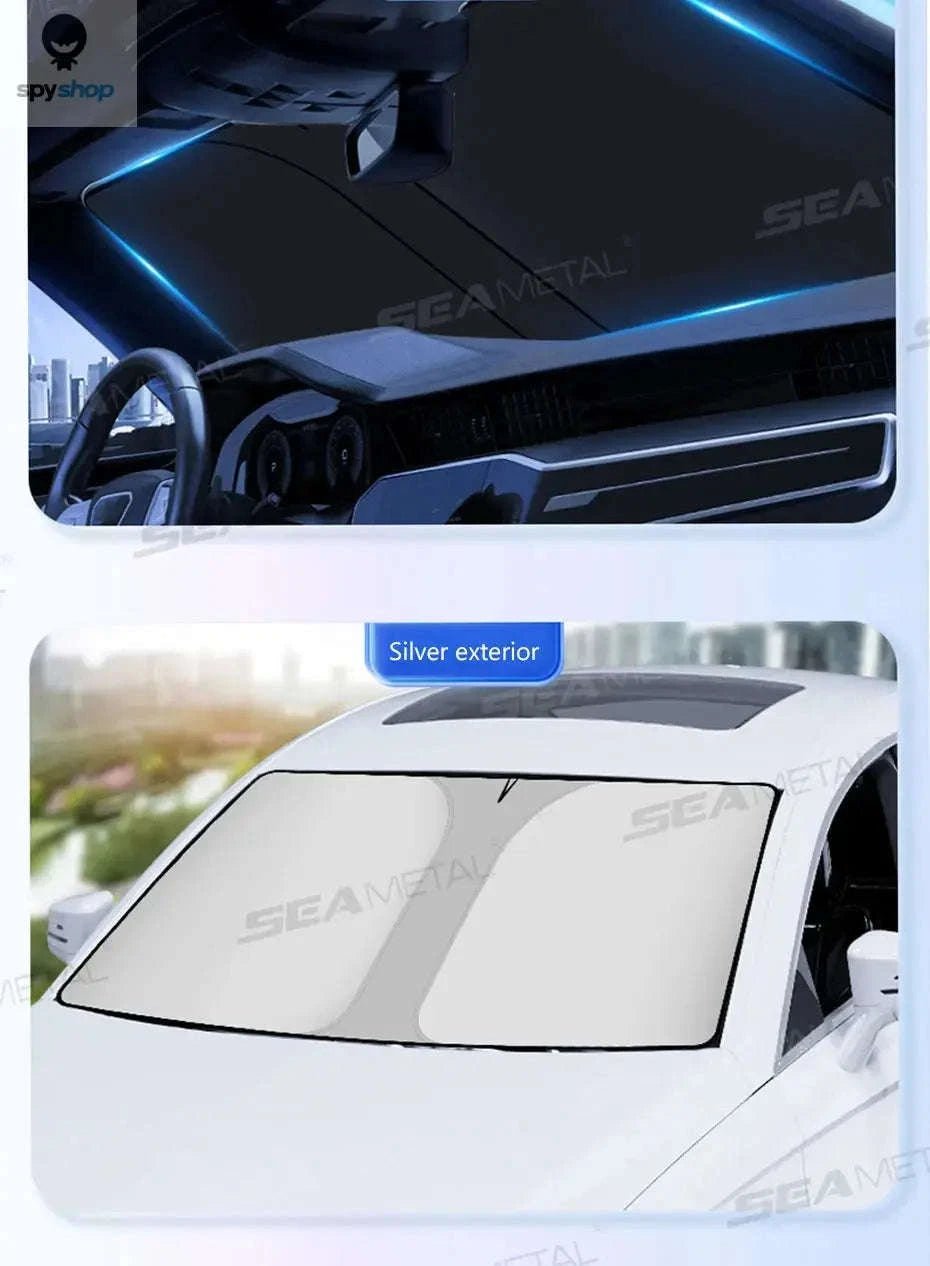 Foldable Car Windshield Sun Shade – Heat-Reducing, UV-Blocking, Easy-Fold Design-Size S