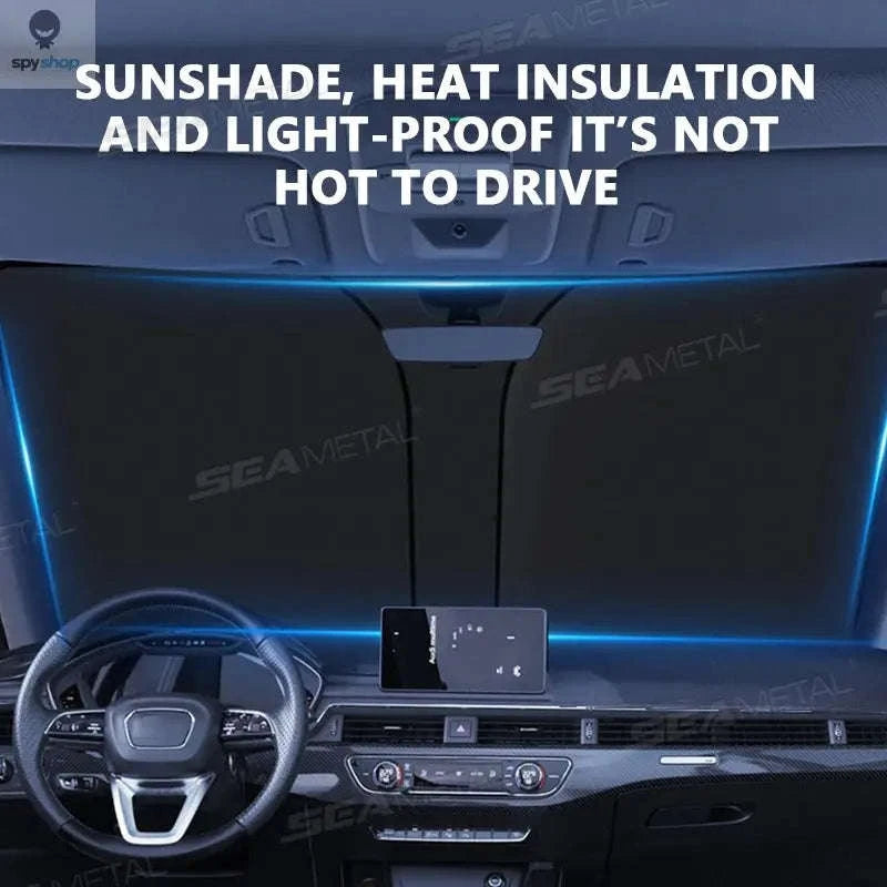Foldable Car Windshield Sun Shade – Heat-Reducing, UV-Blocking, Easy-Fold Design-Size S
