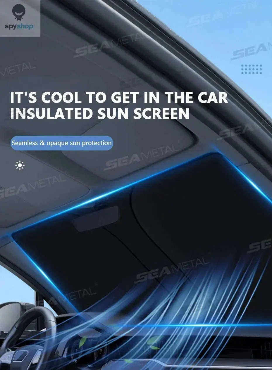 Foldable Car Windshield Sun Shade – Heat-Reducing, UV-Blocking, Easy-Fold Design-Size S