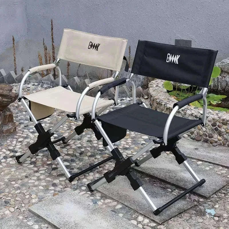 Foldable Director’s Chair for Camping, Beach and Fishing-Beige