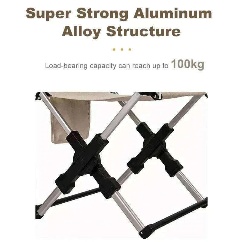 Foldable Director’s Chair for Camping, Beach and Fishing-Beige