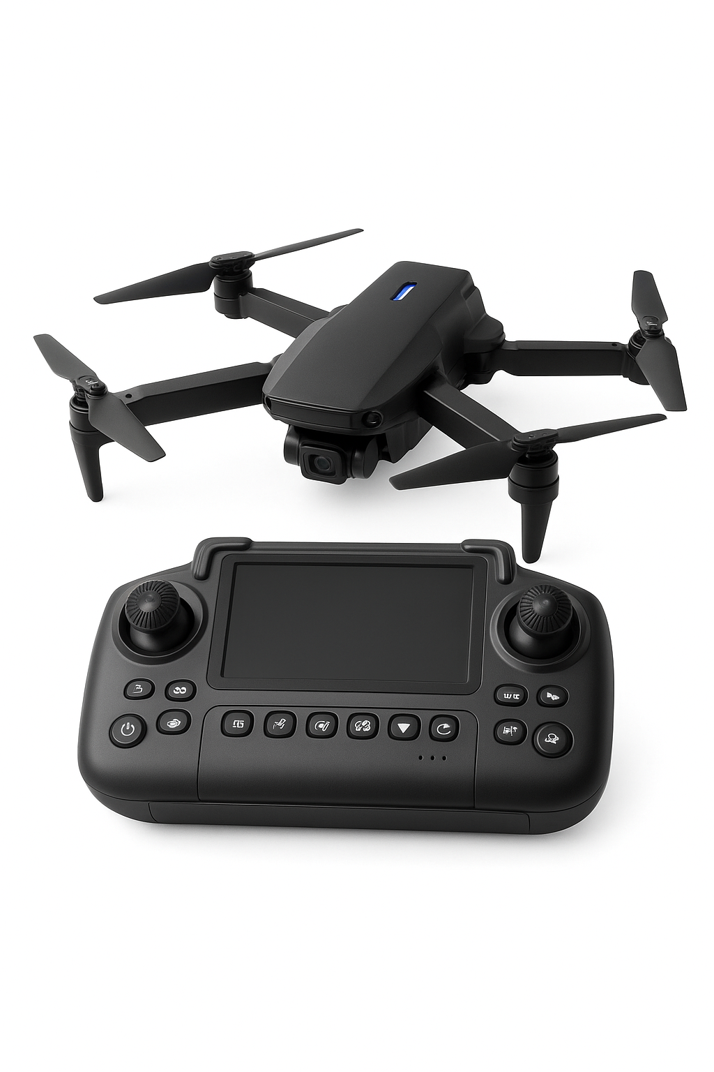Drone RC pliable à double caméra avec télécommande écran