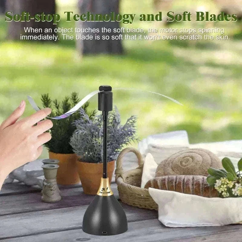 Foldable Fly Repellent Fan Set for Tables and Meals-B-2 Flowerpot