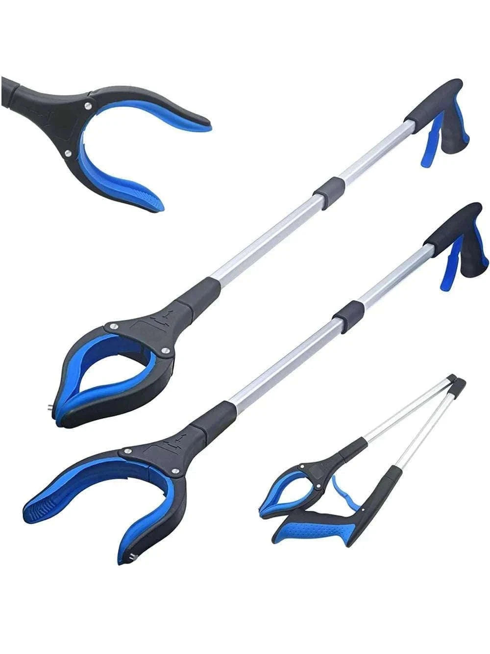 Foldable Gripper Extender Pickup Tool for Easy Reach-1 pack blue