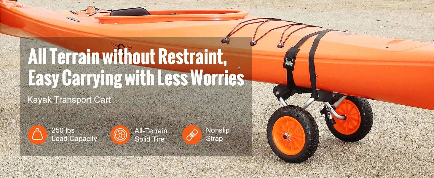 Foldable Kayak Cart with All‑Terrain Tires-250lbs / Poland