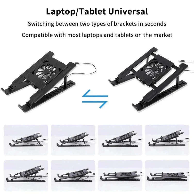 Foldable Laptop Cooling Stand with Fan-Default Title