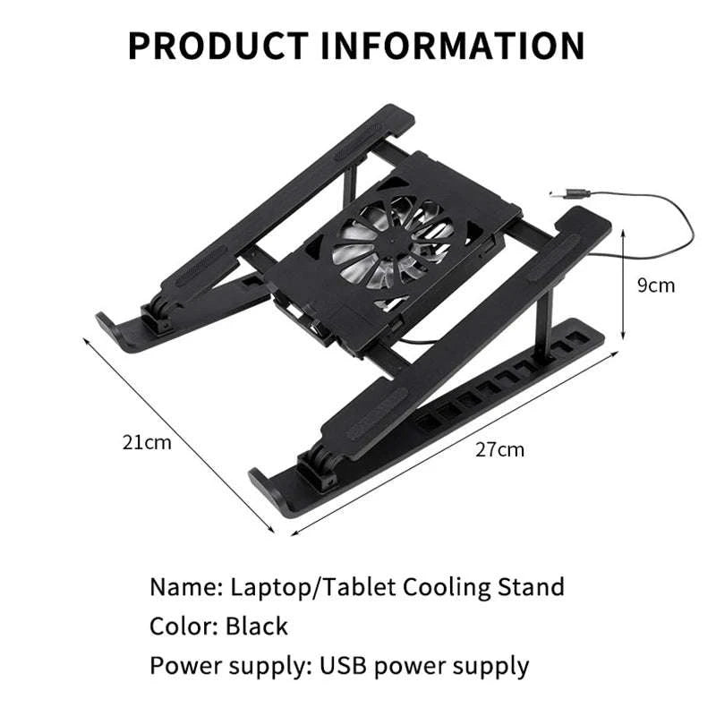 Foldable Laptop Cooling Stand with Fan-Default Title