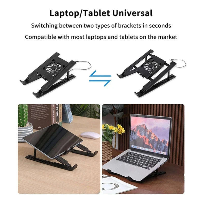 Foldable Laptop Cooling Stand with Fan-Default Title