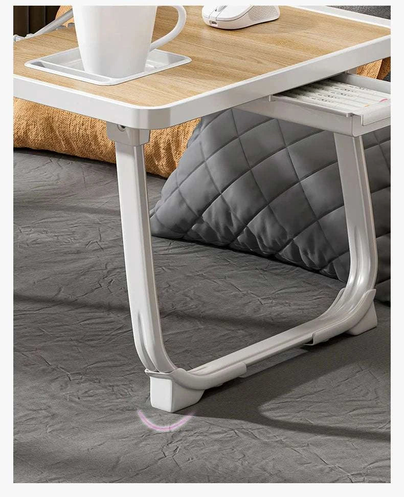 Foldable Laptop Desk with Drawers – Adjustable Reading & Bed Tray-TQUC4060PK / United States
