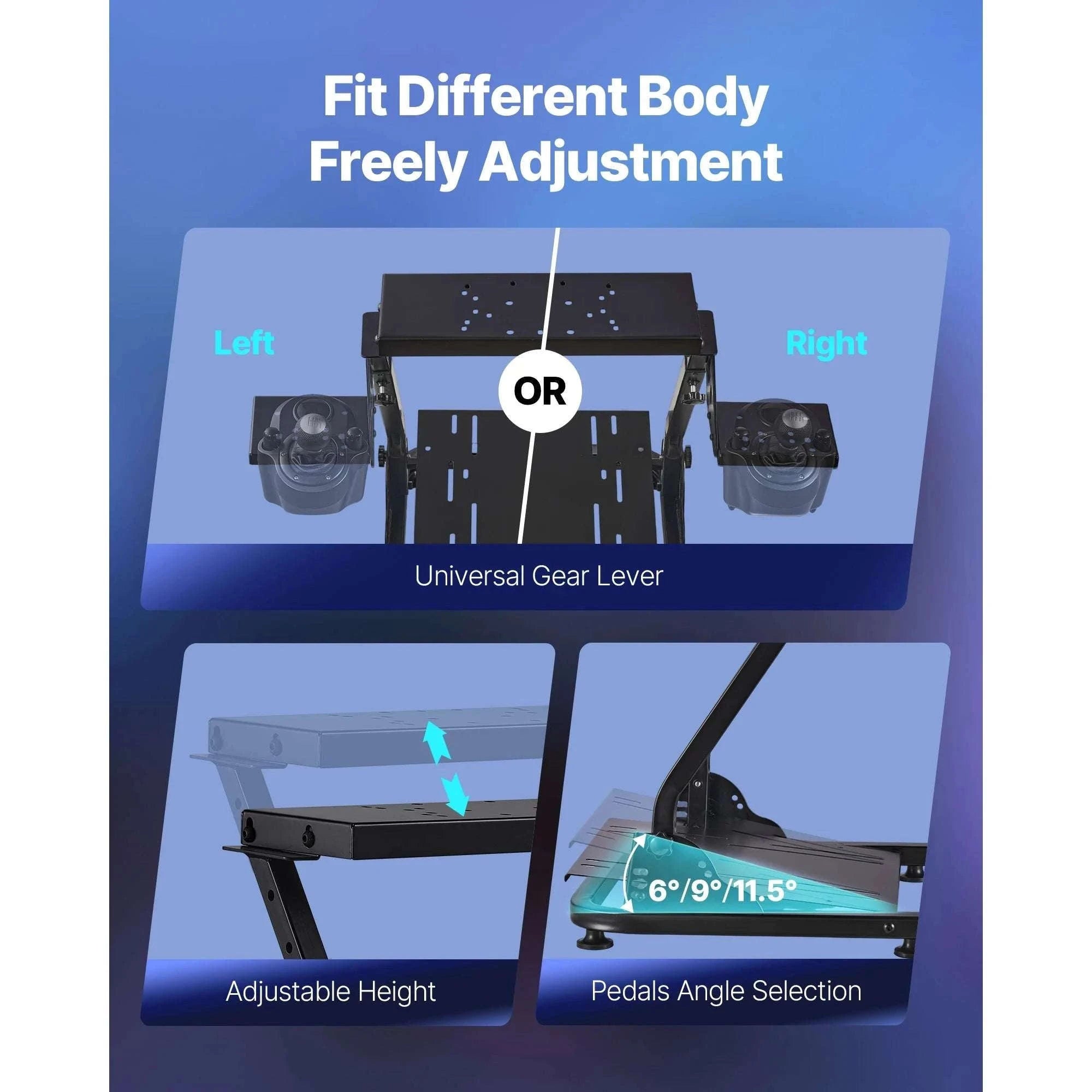 Foldable Racing Wheel Stand for Logitech, Thrustmaster & More-United States
