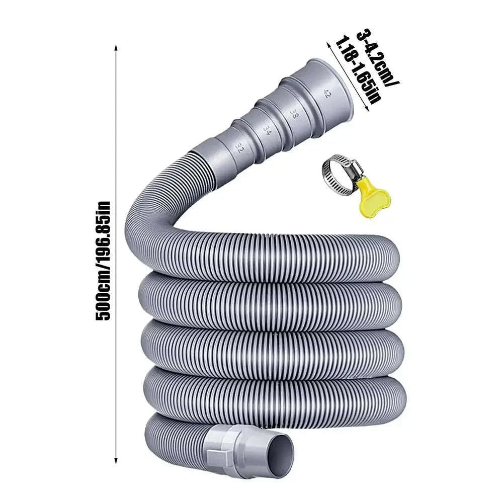 Foldable RV Sewer Hose 3m/5m Leakproof Kit-5 meters / China Mainland