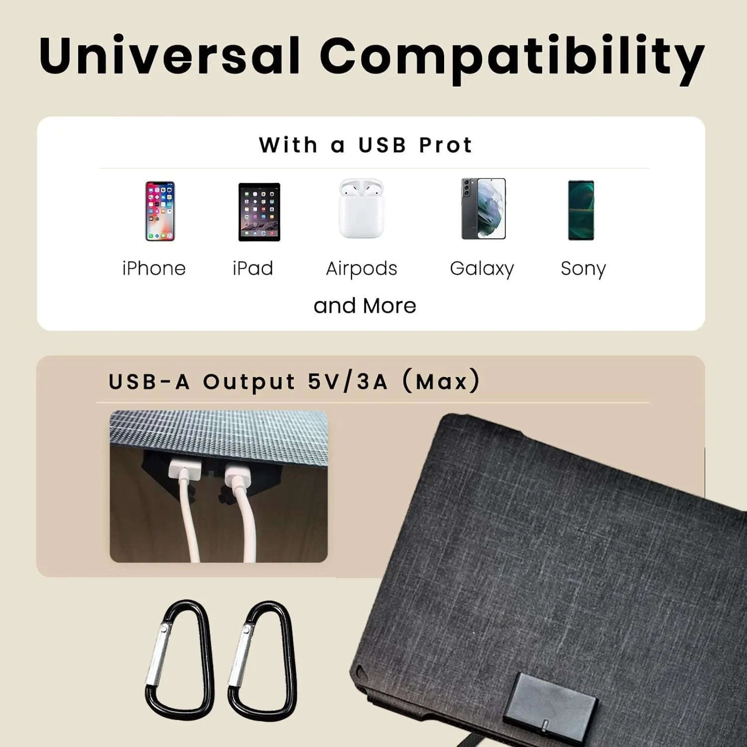 Foldable Solar Panel 35W/100W with USB and Type-C Charging-35w solar panel / Germany