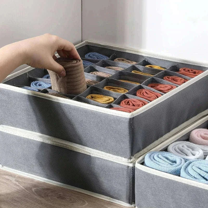 Foldable Underwear Organizer Storage Box for Neat Drawer Storage-Rose 4PCS