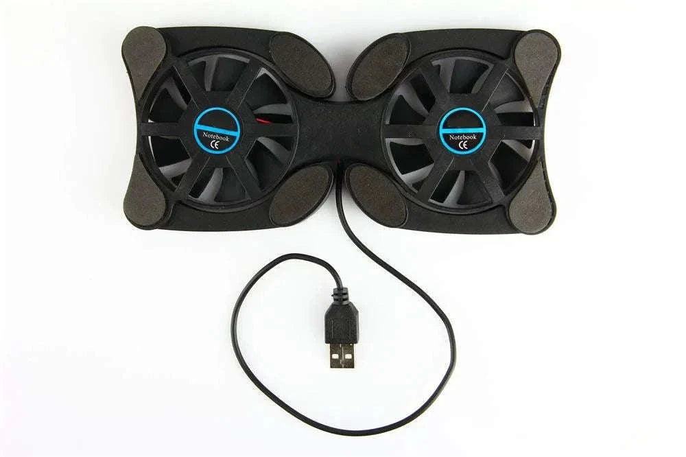 Foldable USB Laptop Cooling Pad with Dual Fans-Default Title