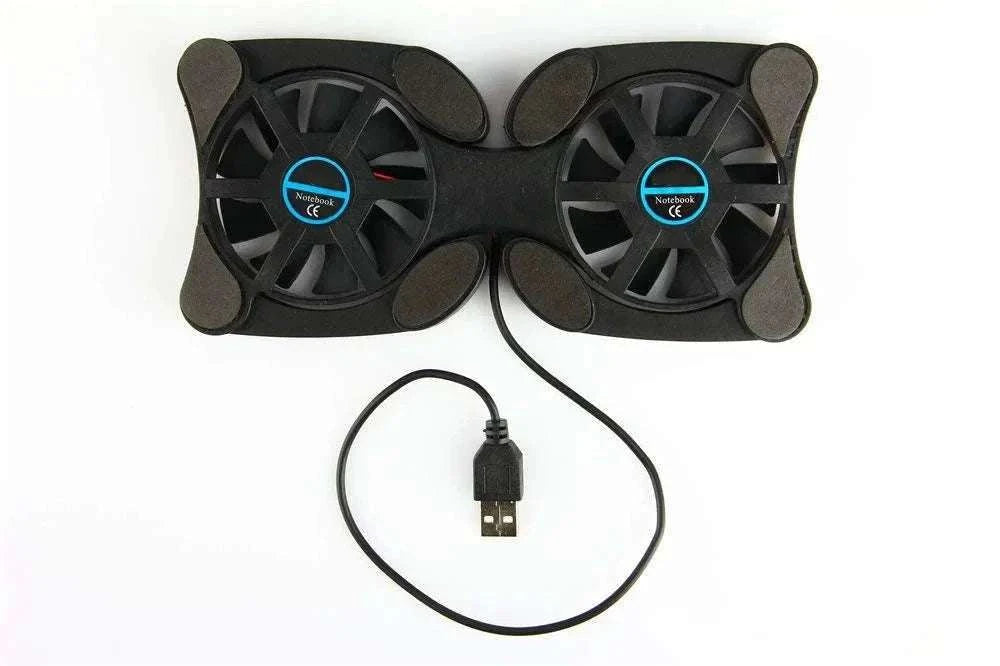 Foldable USB Laptop Cooling Pad with Dual Fans-Default Title