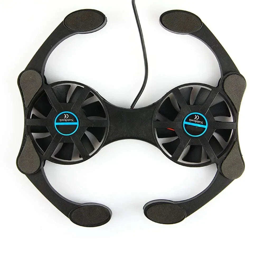 Foldable USB Laptop Cooling Pad with Dual Fans-Default Title