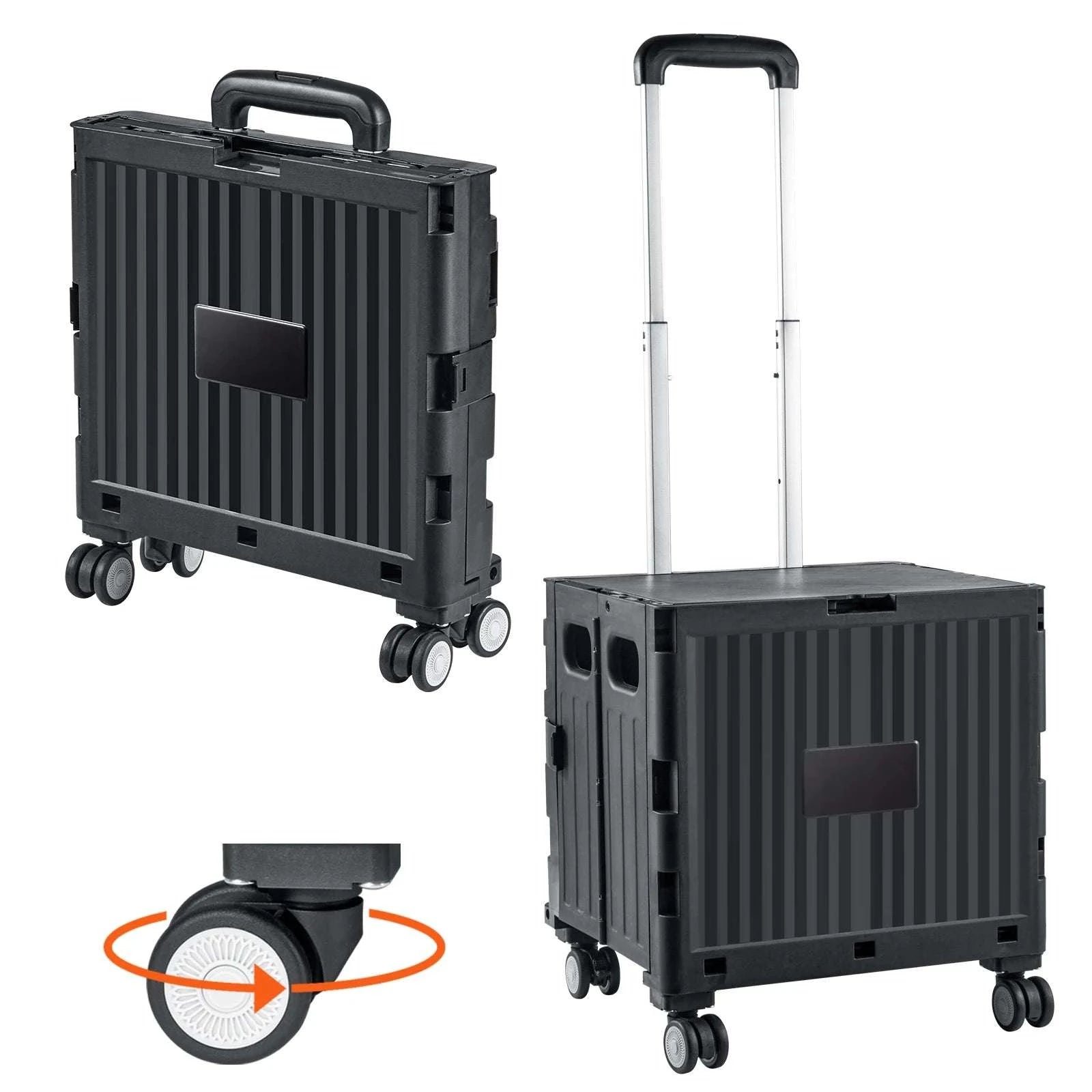 Foldable Utility Shopping Cart with Wheels & Telescopic Handle-2 Wheels 80 lbs / UNITED KINGDOM