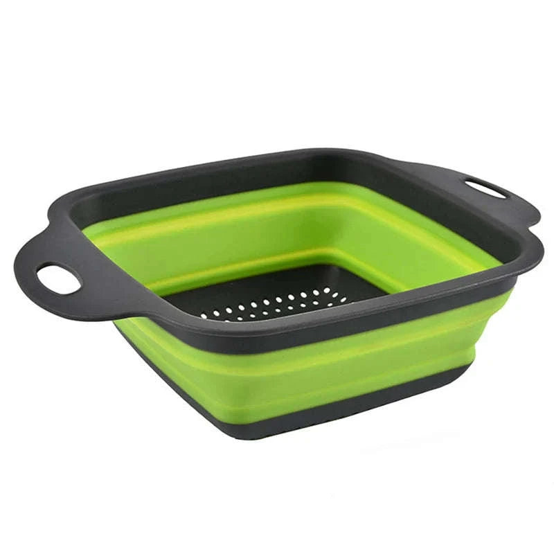 Foldable Vegetable Washing Basket-Large Green