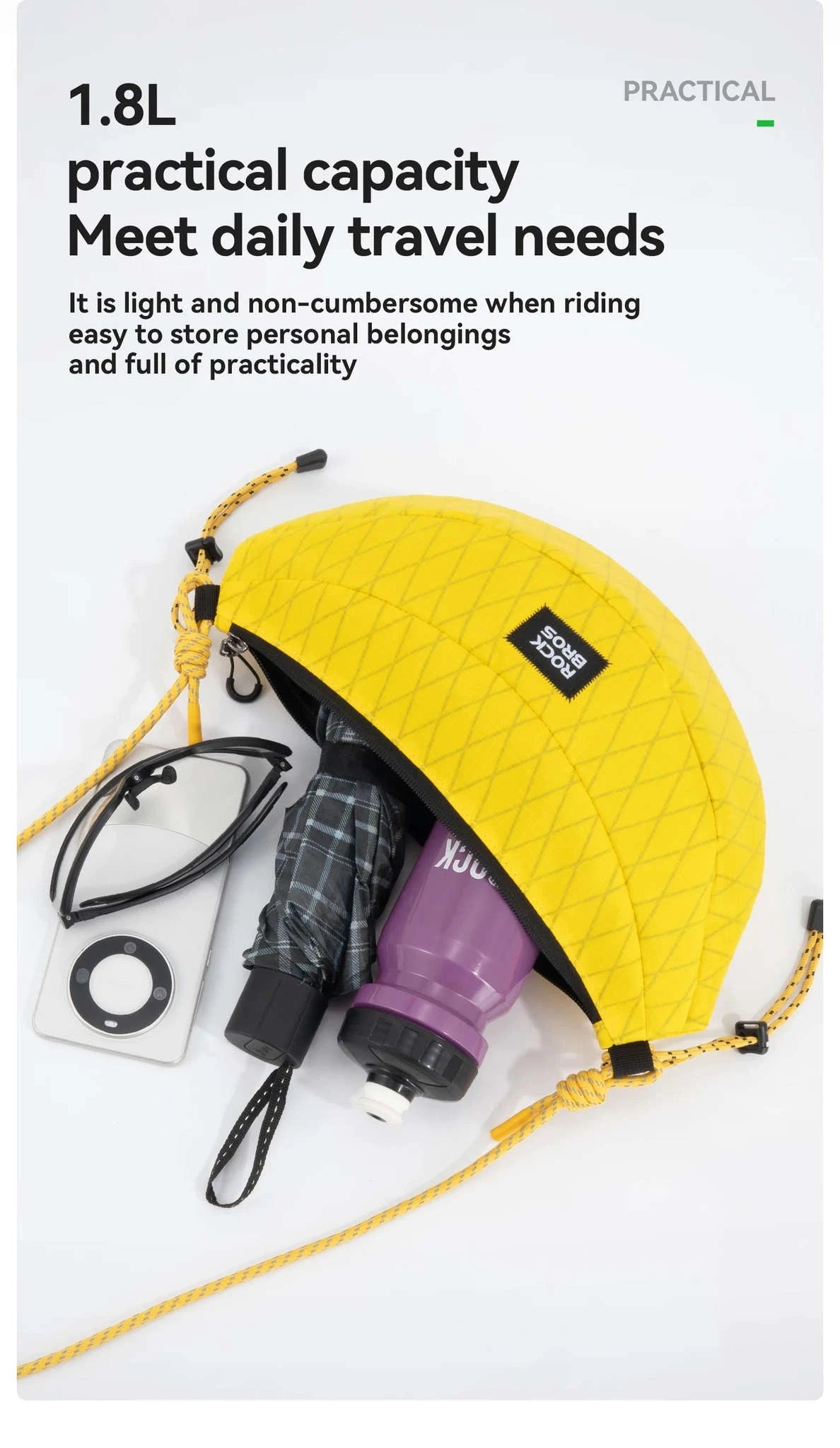 Foldable Waist Belt Bag Nylon Half Moon Travel & Cycling Bag-30110107001