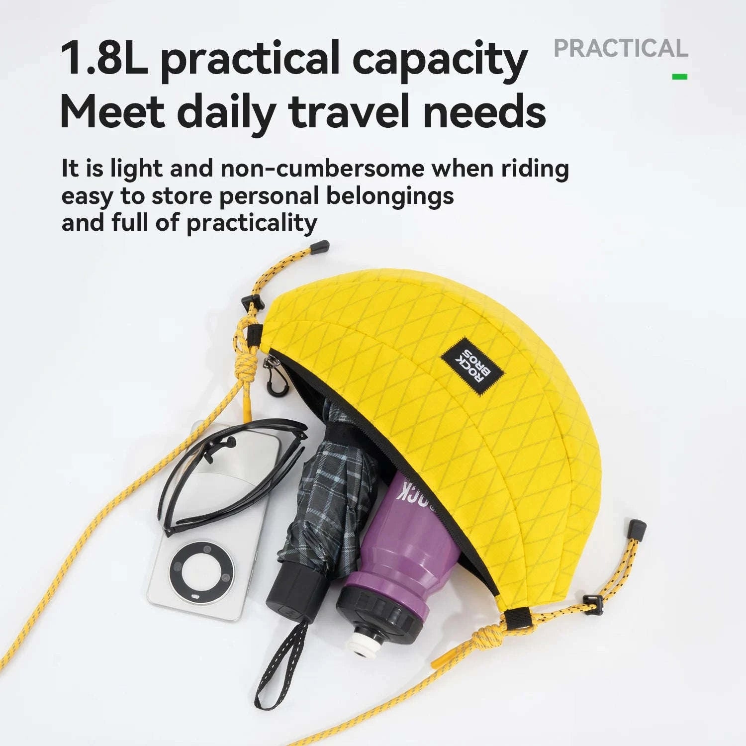Foldable Waist Belt Bag Nylon Half Moon Travel & Cycling Bag-30110107001