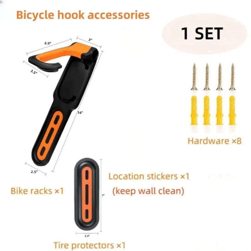 Foldable Wall Mount Bike Rack-Orange