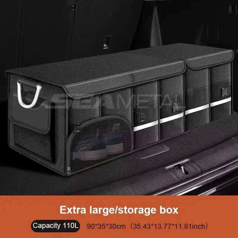 Foldable Waterproof Trunk Storage Box 110L Large Capacity Car Organizer-110L