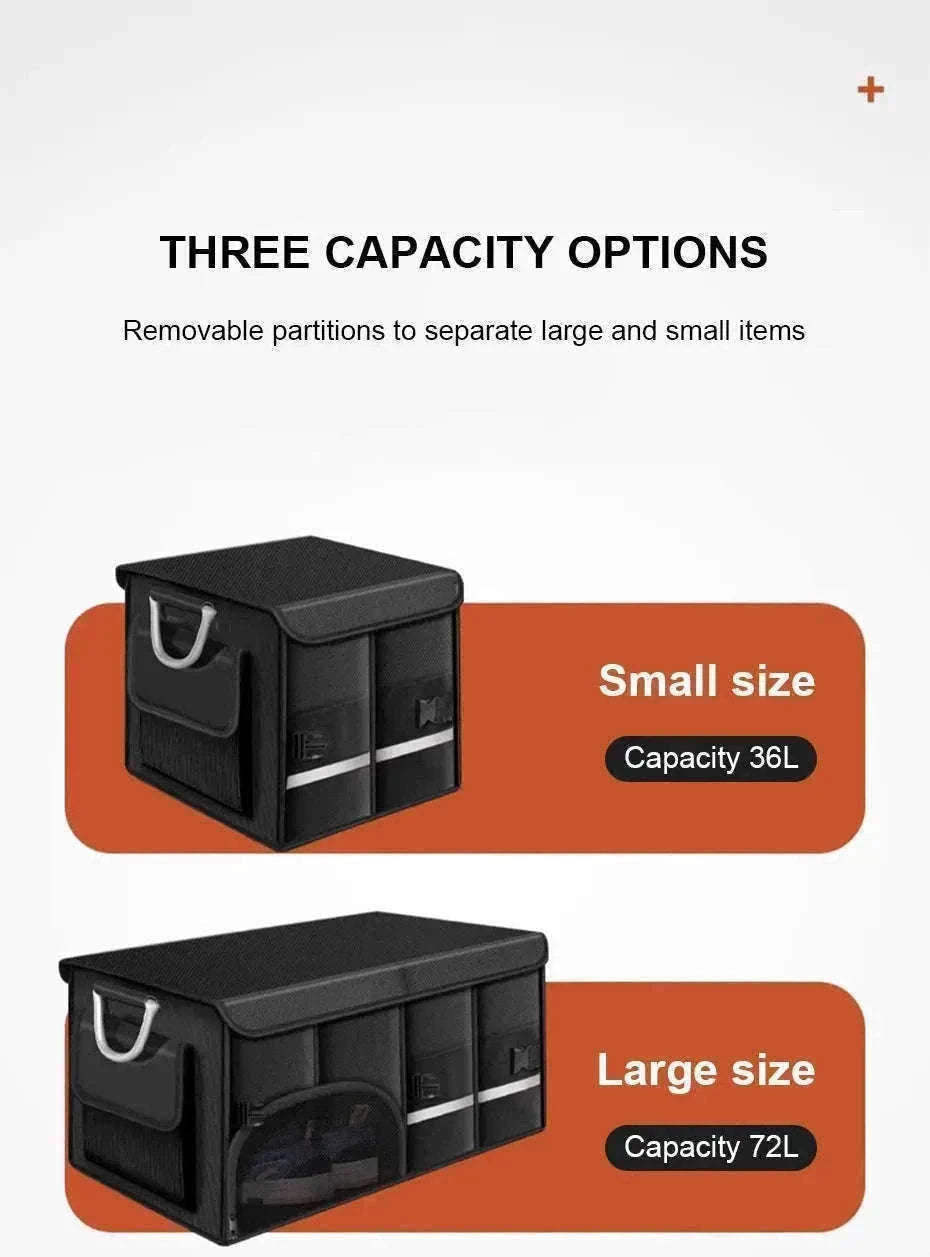 Foldable Waterproof Trunk Storage Box 110L Large Capacity Car Organizer-110L