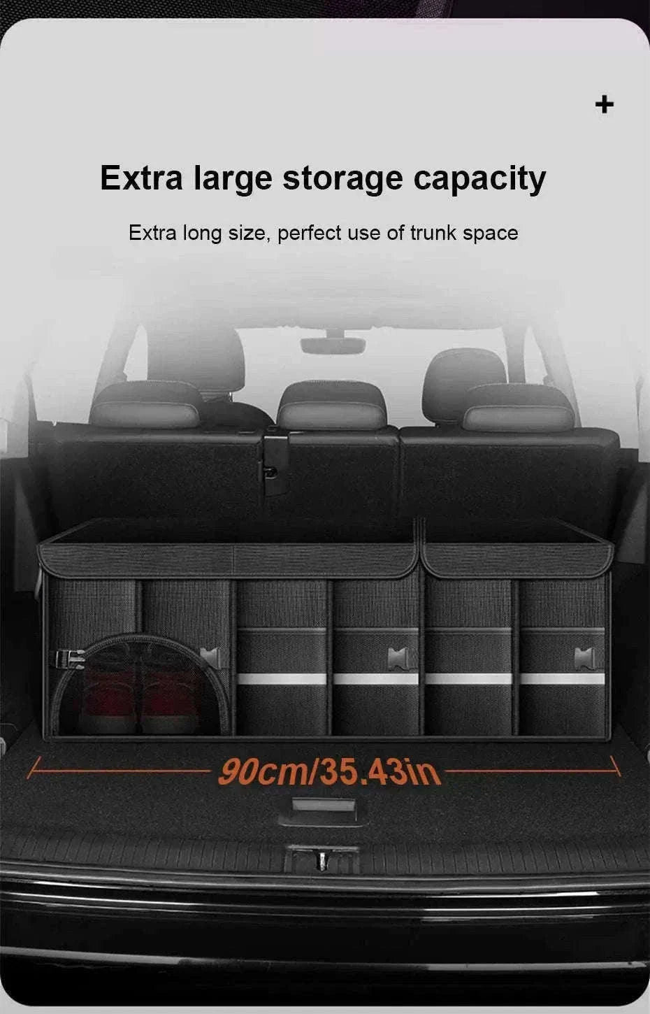 Foldable Waterproof Trunk Storage Box 110L Large Capacity Car Organizer-110L