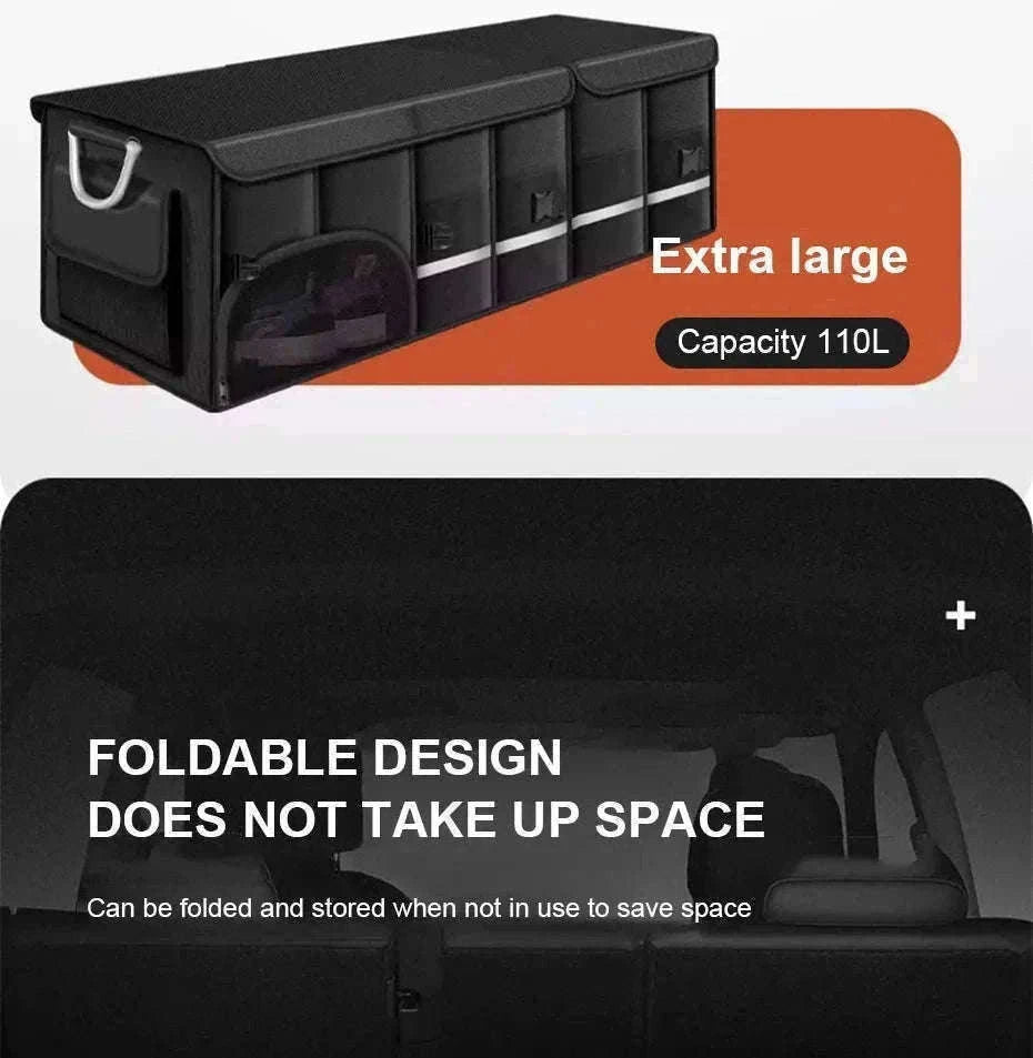 Foldable Waterproof Trunk Storage Box 110L Large Capacity Car Organizer-110L