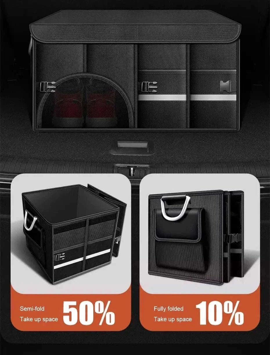 Foldable Waterproof Trunk Storage Box 110L Large Capacity Car Organizer-110L