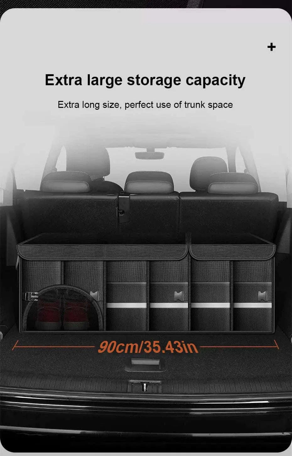 Foldable Waterproof Trunk Storage Box 110L Large-Capacity Car Organizer-72L
