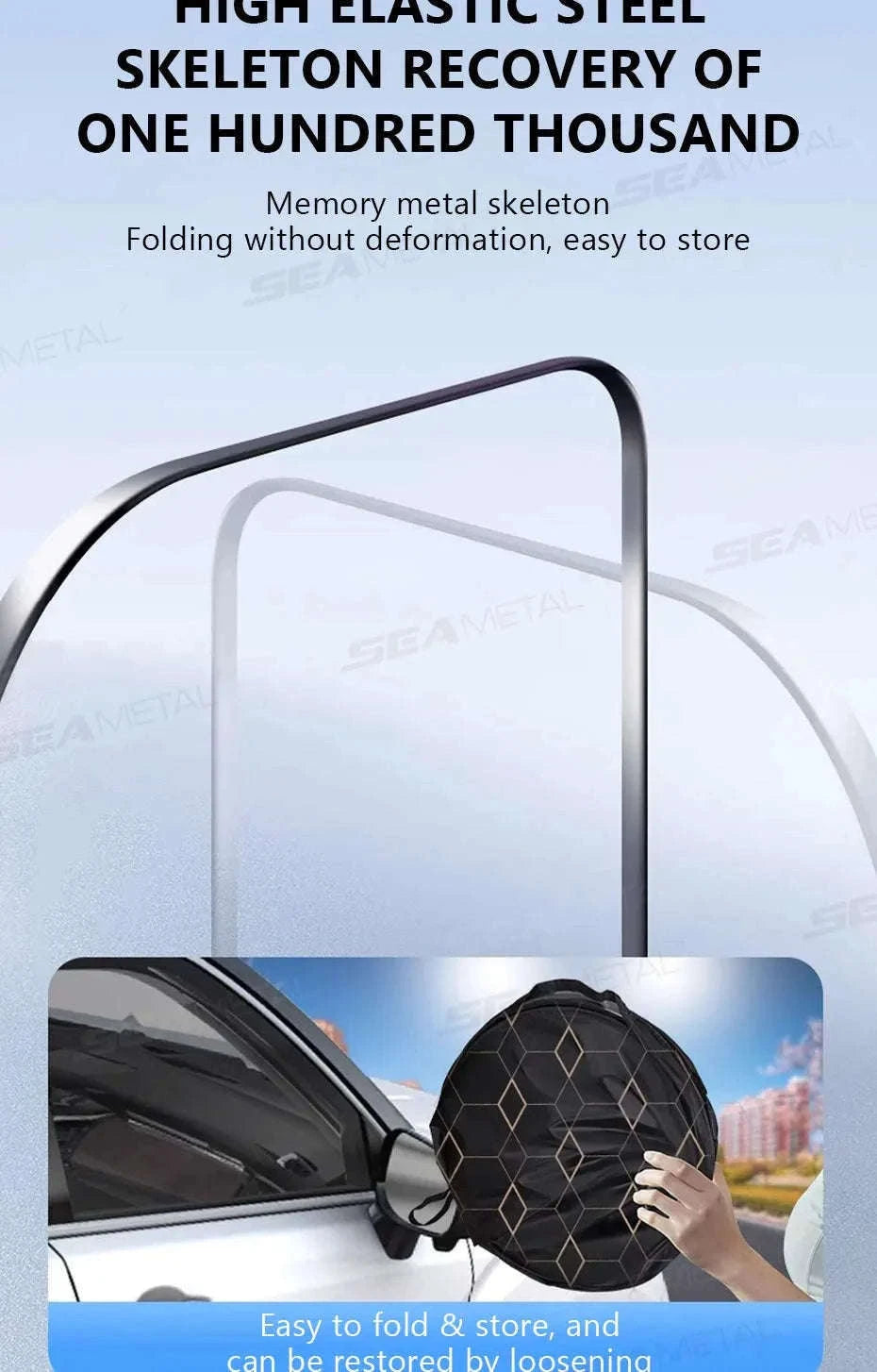 Foldable Windshield Sunshade Thick 5-Layer Sun Protection Cover Privacy Curtain Universal for Sedan SUV MPV-1 pc