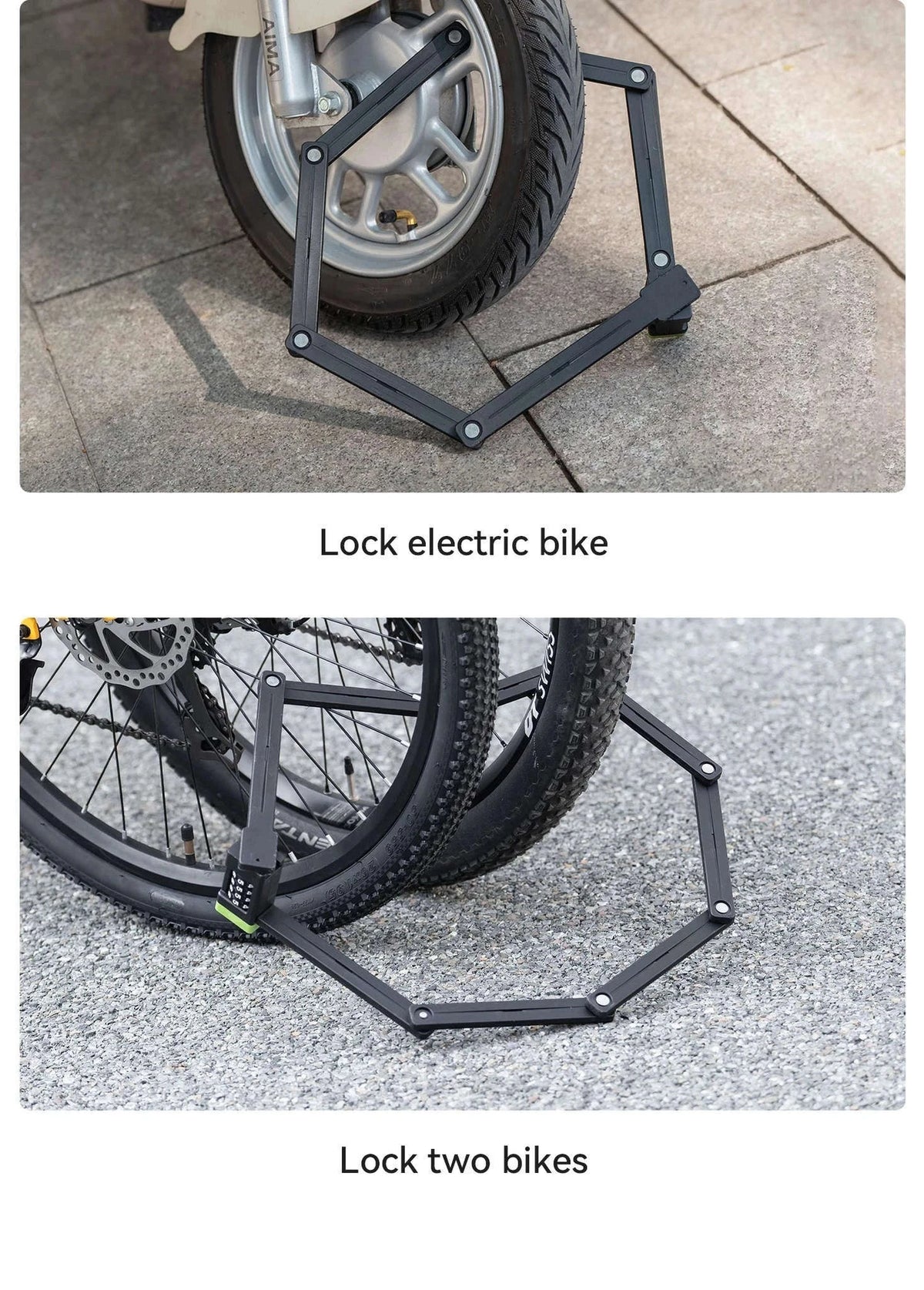 Folding Bike Combination Lock with Alloy Steel Body-32140006