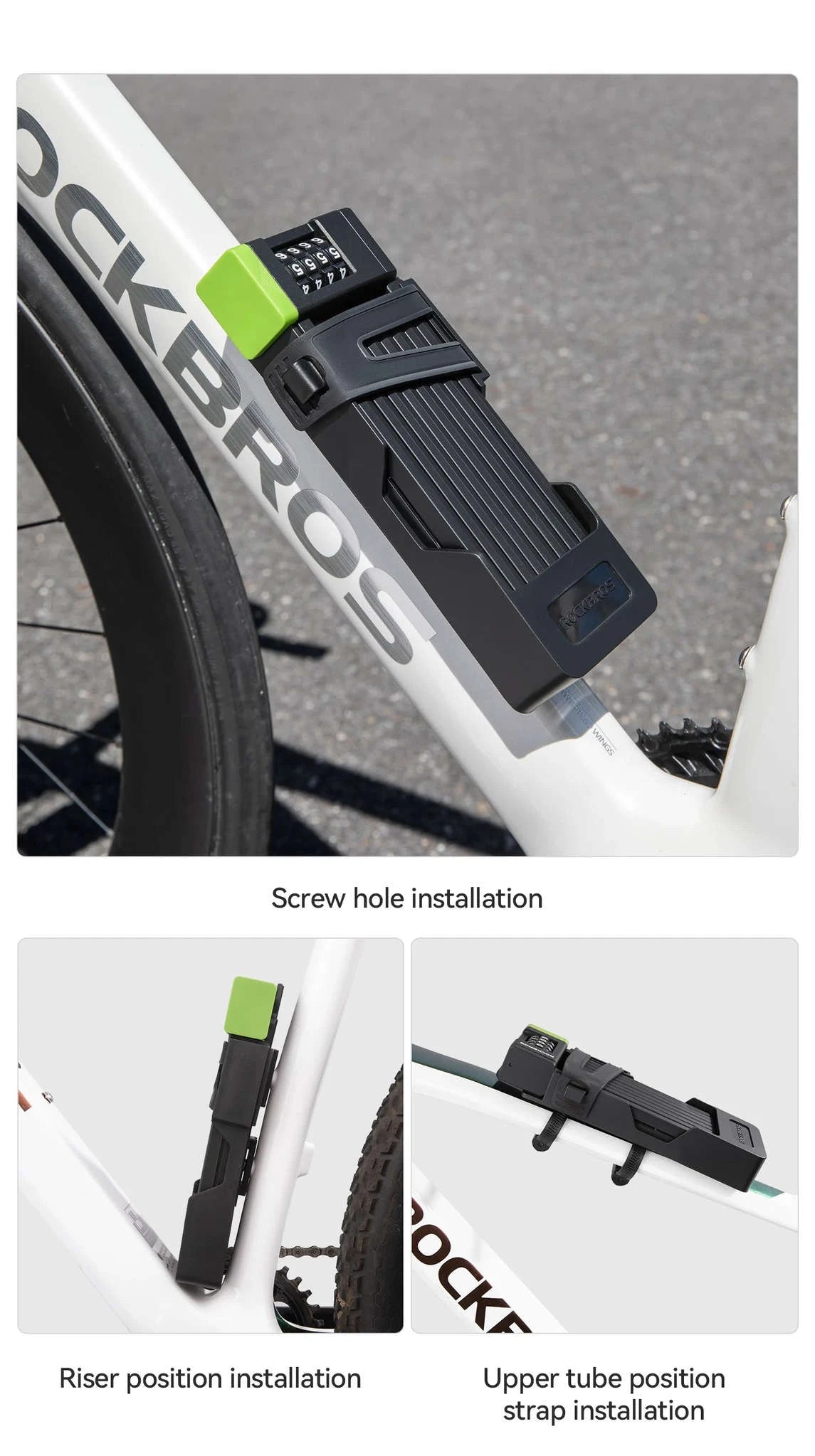 Folding Bike Combination Lock with Alloy Steel Body-32140006