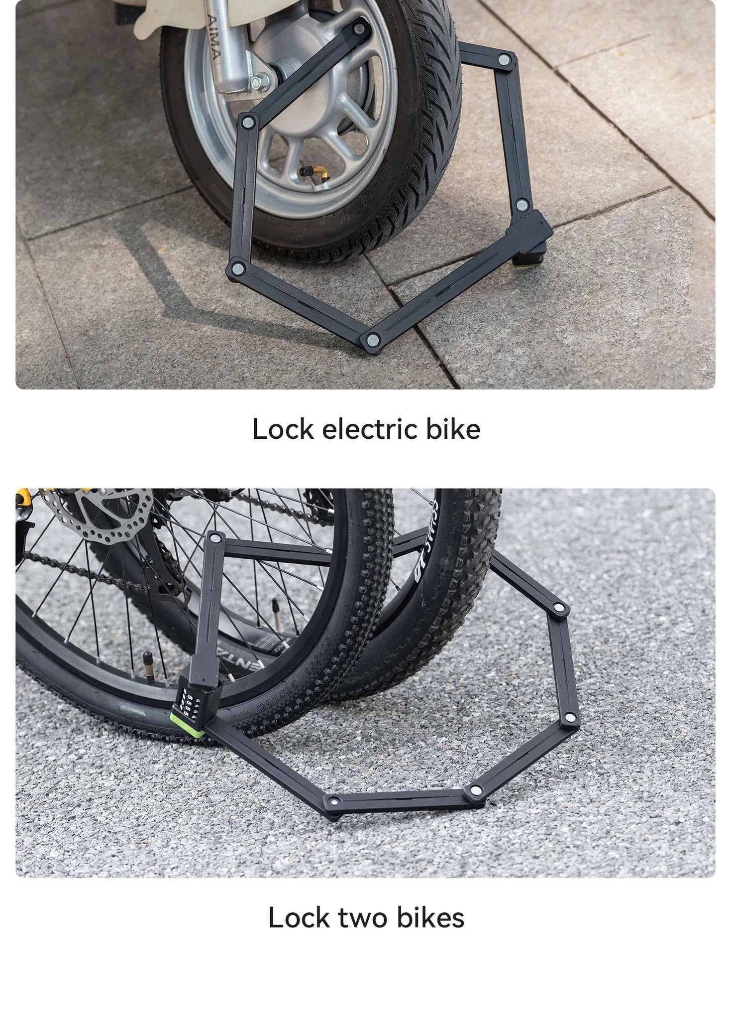 Folding Bike Combination Lock with Alloy Steel Body-32140006
