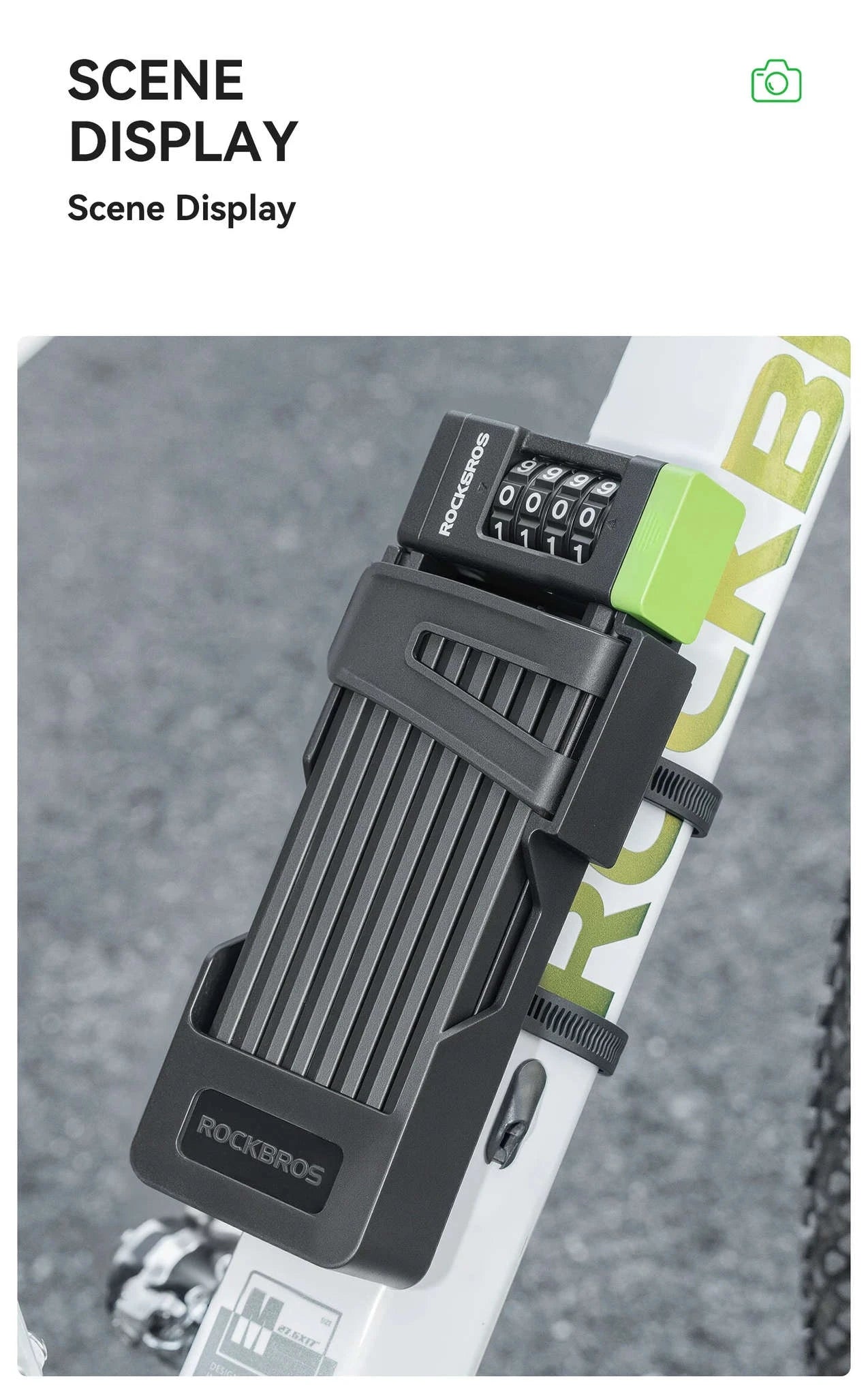 Folding Bike Combination Lock with Alloy Steel Body-32140006